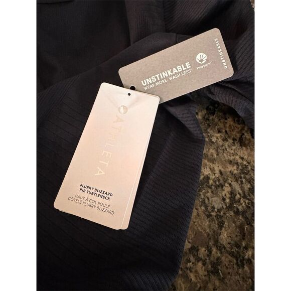 Athleta Women's 1X Black Long Sleeve Turtleneck Top Casual NWT - Picture 10 of 13